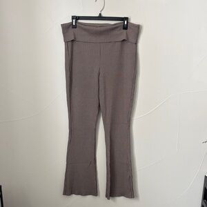 Wild Fable Ribbed Taupe Flare Pants